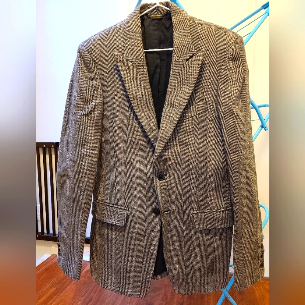 Roberto Cavalli herringbone coat/ jacket, size Men's Small